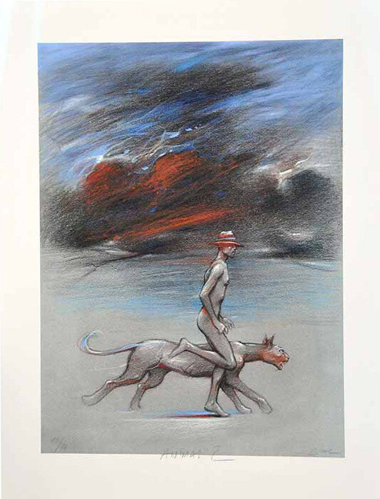 Bilal, Réhaut, couverture Animal'z - Original art Bilal, Réhaut, couverture Animal'z - Original art