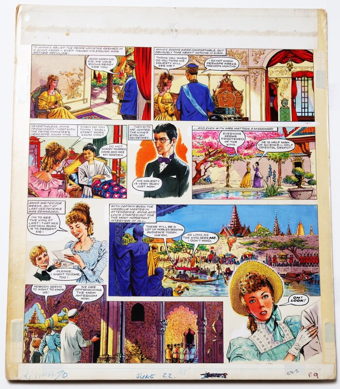 Dudley Pout, 22 juin 1967   Anna and the king of Siam - Tina N°10 - Comic Strip