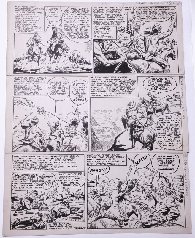 Geoff Campion, Buffalo Bill et la revue COMET 301 - 24 avril 1954 - Comic Strip