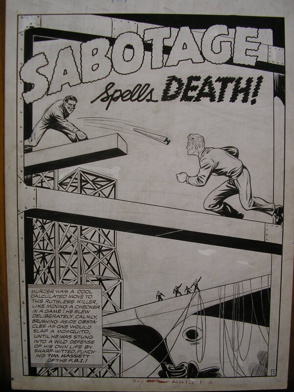 Arturo Cazeneuve, Splash comics  années 40 - Planche originale