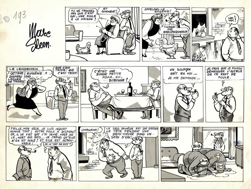 Marc Sleen, Oktaaf Keunink - Octave Blaireau - Comic Strip