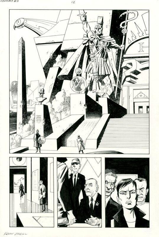 Kevin O'Neill, Alan Moore, La ligue des Gentlemen extraordinaires/League of Extraordinary Gentlemen Century 2009, page 12 - Planche originale