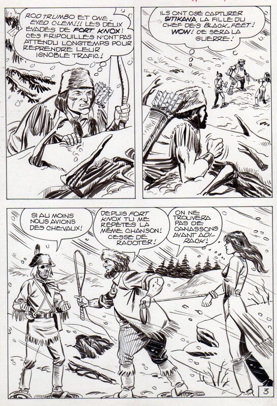 André Amouriq, Blek le roc - Un singe en hiver, planche 3, Kiwi n° 337 (Lug) - Comic Strip