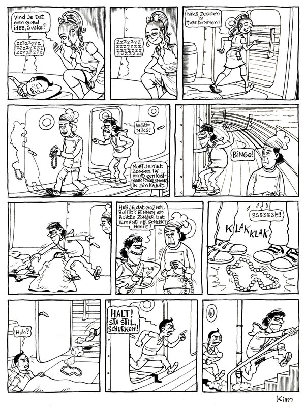 Willy Vandersteen, Kim Duchateau, Suske en Wiske - Bob et Bobette - Planche originale