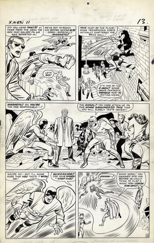 Jack Kirby, Chic Stone, Stan Lee, X-Men 11- page 10- Jack Kirby and Chic Stone - Planche originale