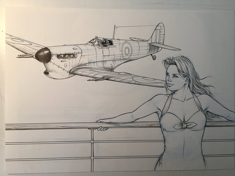 Betty-Spitfire by Thomas Du Caju - Original Illustration