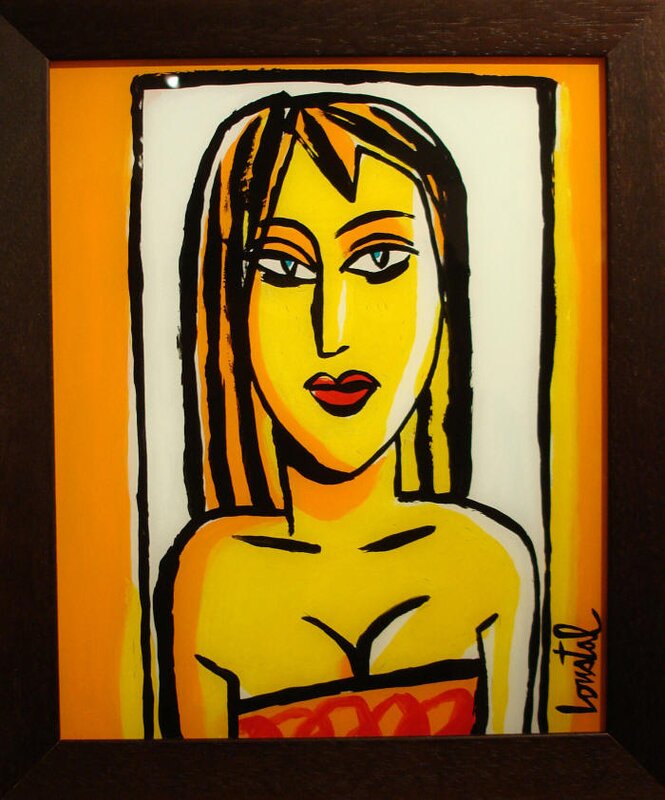 Femme jaune by Loustal - Original art