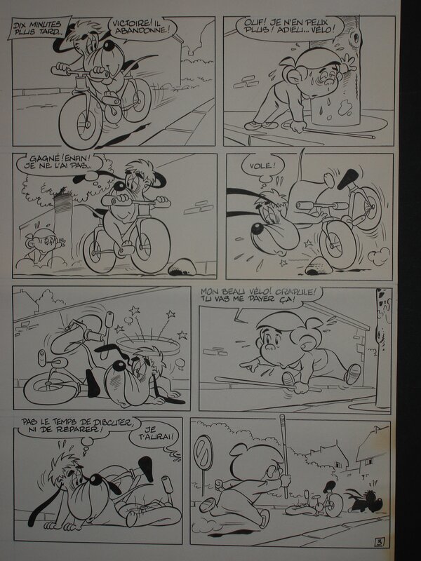 Gen-Clo - Droopy - D'un vélo l'autre- planche 3 - Comic Strip