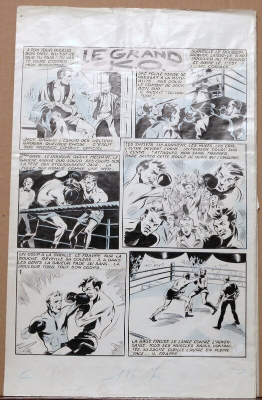 André Gaudelette, Le grand KO - camera 34 N° 20  du 1er février 1950 - Comic Strip