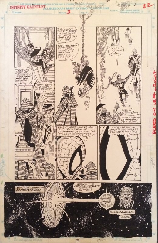 George Perez, Jim Starlin, Infinity Gauntlet #3 pg 22 - Comic Strip