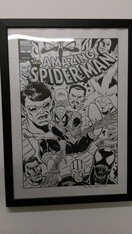 Dessin original spiderman comics par chris malgrain - Original Illustration