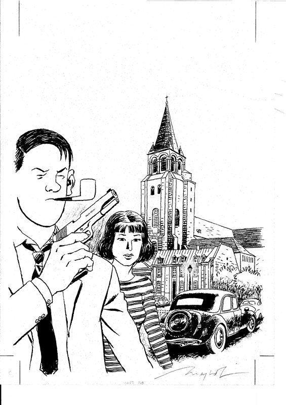 Emmanuel Moynot, Cover for Nestor Burma album La nuit de Saint-Germain-des-prés - Comic Strip