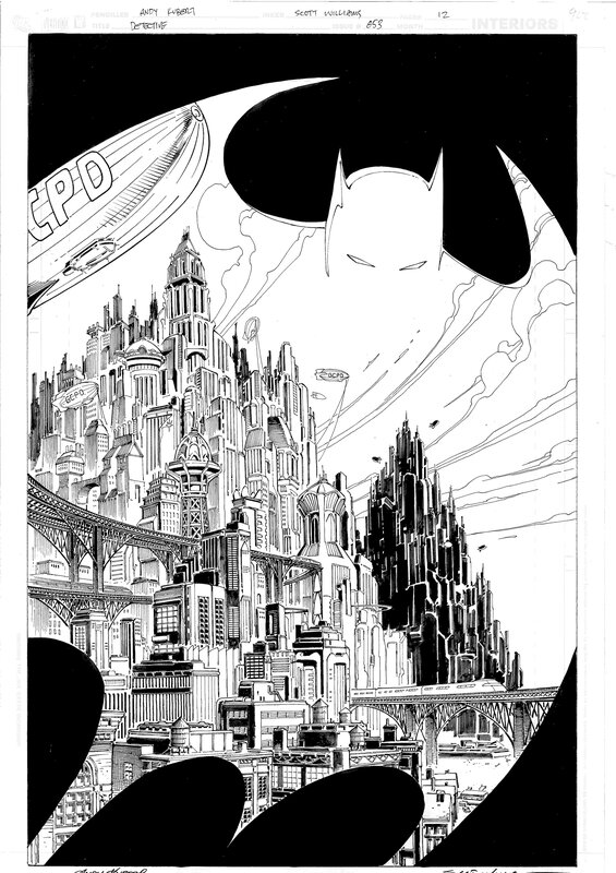 Andy Kubert, Scott Williams, Neil Gaiman, Batman: Whatever Happened to the Caped Crusader splash page - Planche originale Andy Kubert, Scott Williams, Neil Gaiman, Batman: Whatever Happened to the Caped Crusader splash page - Planche originale