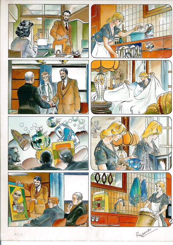 Daniel Redondo, Planche originale -PAGE 2 - MAGAZINE HABE. 1985. - Comic Strip