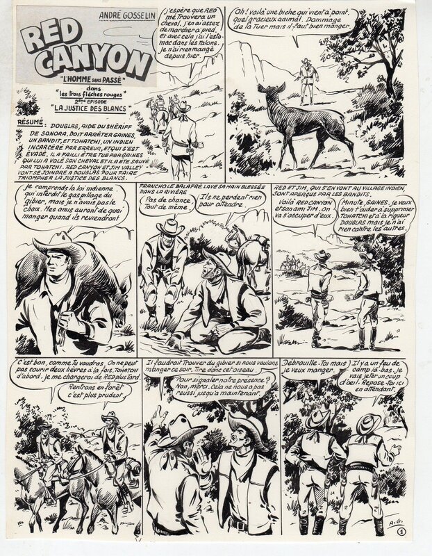 André Gosselin, La justice des Blancs - Red Canyon n°32, Artima, 1956 - Comic Strip