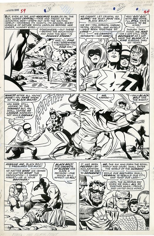 Jack Kirby, Joe Sinnott, Fantastic Four #59 - Planche 18 - Planche originale