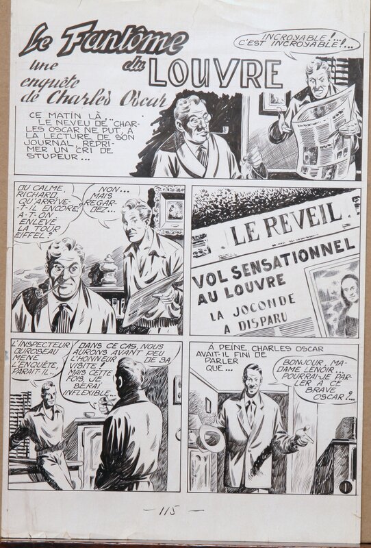 Claude-Henri Juillard, Oscar et le Fantôme du Louvre - cela me fait une Bel...le jambe ! - Comic Strip
