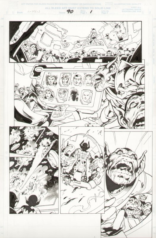 Alan Davis, Mark Farmer, X-Men #90 - Skrulls, X-Men and Galactus! - Comic Strip Alan Davis, Mark Farmer, X-Men #90 - Skrulls, X-Men and Galactus! - Comic Strip