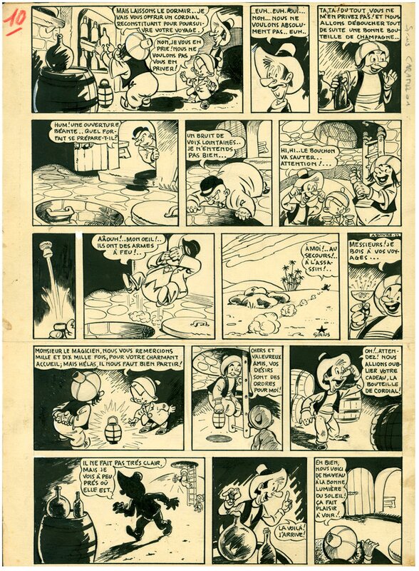 Sirius, Caramel et Romulus, planche 10, 1944. - Comic Strip