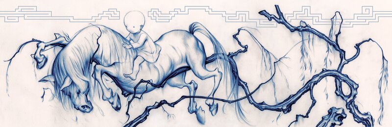 James jean parched horse - Original Illustration