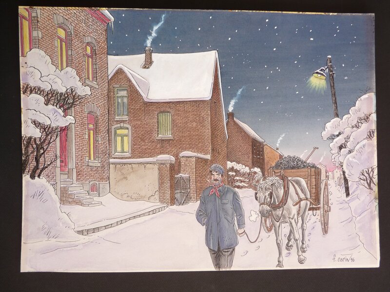 L'hiver by Francis Carin - Original Illustration