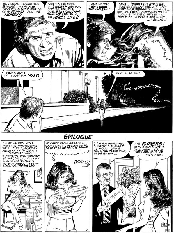 Stan Drake, Leonard Starr, Kelly Green La Flibuste de la BD page 43 - Planche originale