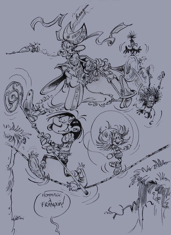 Hommage à Franquin by Joalbanese - Original Illustration