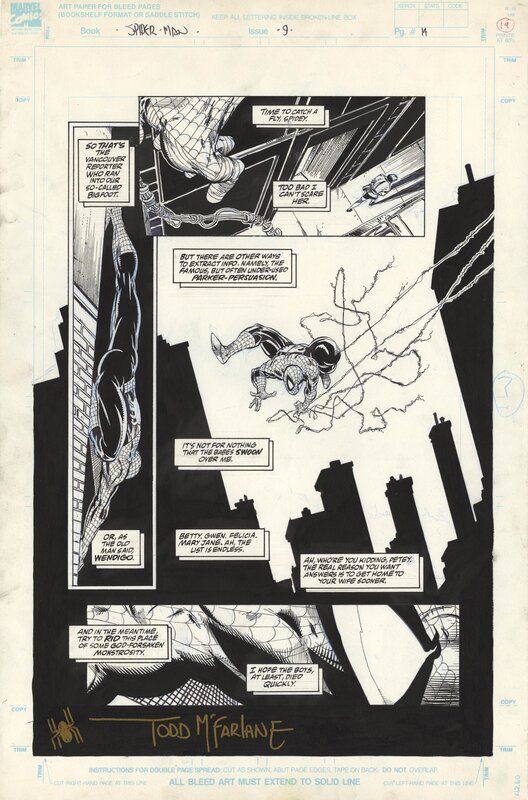 Todd McFarlane, Spiderman #9 - PL 14 - Comic Strip