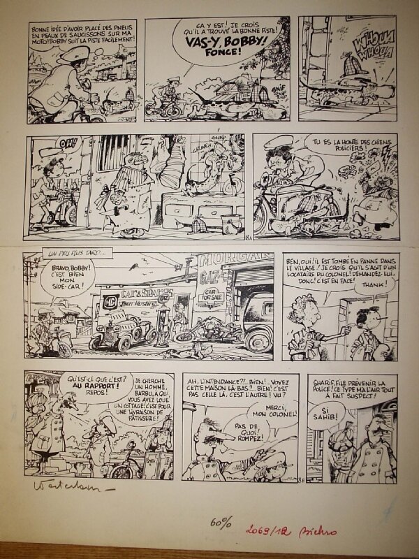 Marc Wasterlain, Le Docteur Poche, « Le Pivert Jaune pâle », planche 8, 1977. - Comic Strip