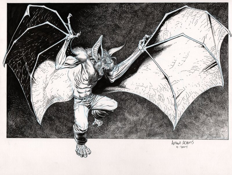 Man Bat by Arthur Adams - Original Illustration