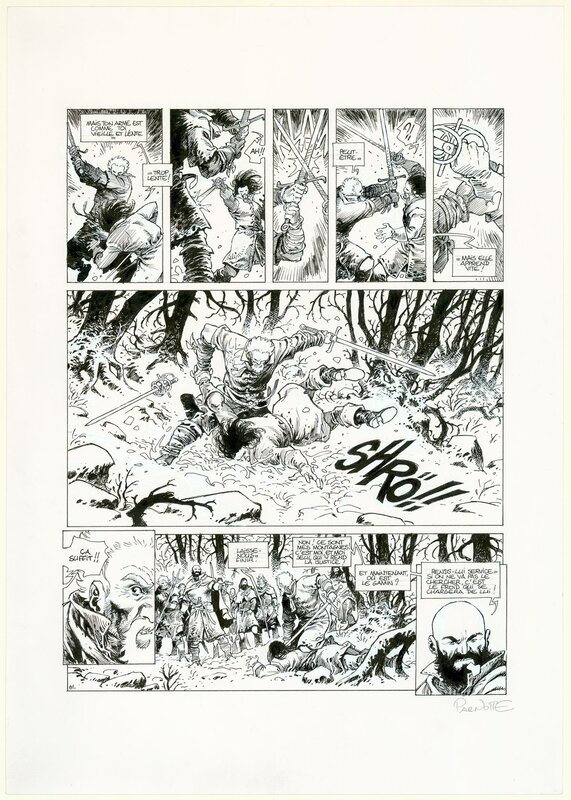 Joël Parnotte, Xavier Dorison, Le Maître d'Armes, Planche Originale 81 (diptyque) - Comic Strip Joël Parnotte, Xavier Dorison, Le Maître d'Armes, Planche Originale 81 (diptyque) - Comic Strip