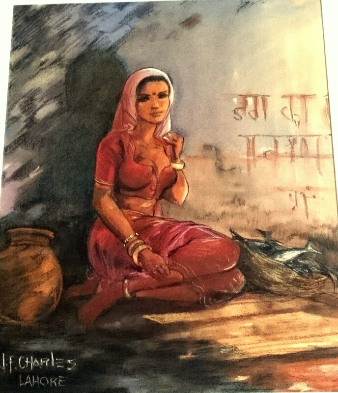 Jean-François Charles, India Dreams - Lahore - Original Illustration