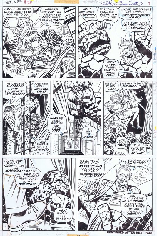 John Buscema, Joe Sinnott, 1972-03 Buscema/Sinnott: Fantastic Four #120 p06 - Planche originale