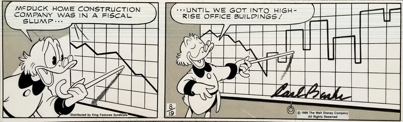 Carl Barks, Scrooge McDuck (Oncle Picsou) - Strip - Original art Carl Barks, Scrooge McDuck (Oncle Picsou) - Strip - Original art