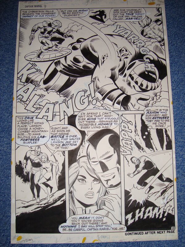 Captain Marvel par Don Heck, Vince Colletta, Arnold Drake - Planche originale