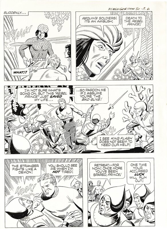 Gene Fawcette, John Warner, Flash Gordon -Troubled Waters #30 P6 - Comic Strip