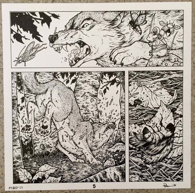 David Petersen, Mouse Guard - The Tale of the Wild Wolf - p5 - Planche originale