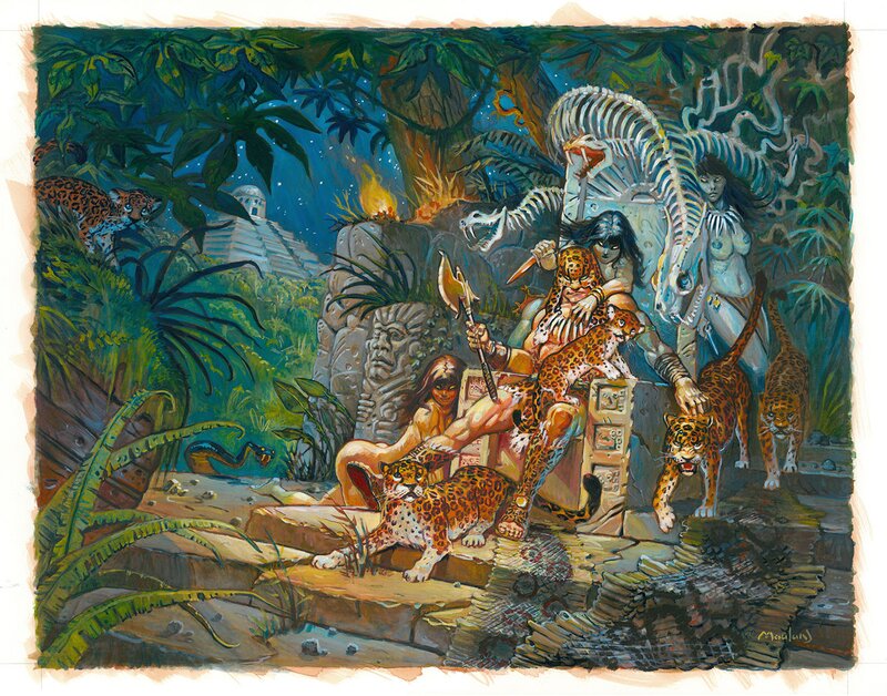 Scan Jaguar God by Régis Moulun - Original Illustration
