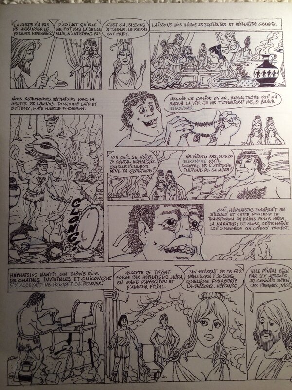 Georges Grammat, Page 4 d un des albums de la mythologie par les bulles - Comic Strip