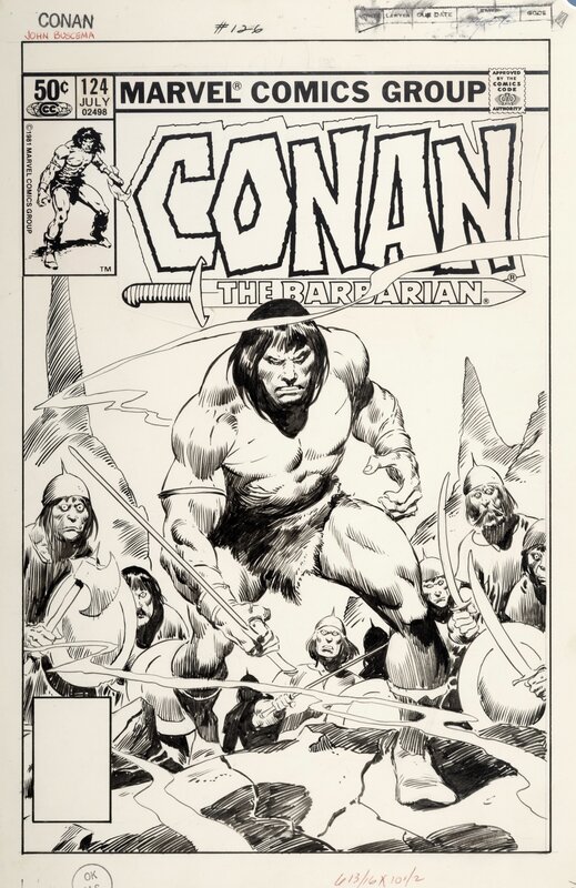 Conan 124 cover-John Buscema - Original Cover