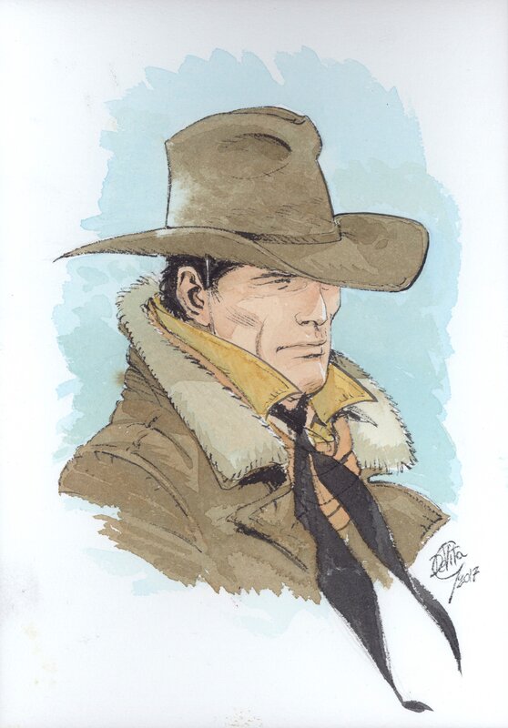 Tex portrait #965 par Giulio De Vita - Illustration originale
