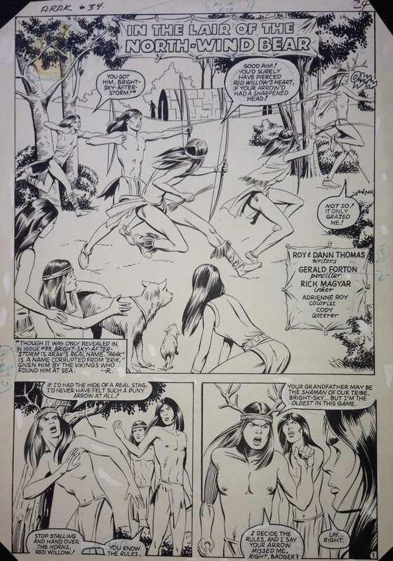 Arak, Dc Comics par Gérald Forton - Planche originale