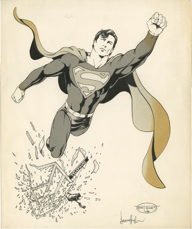 Superman par Adam Hughes - Illustration originale