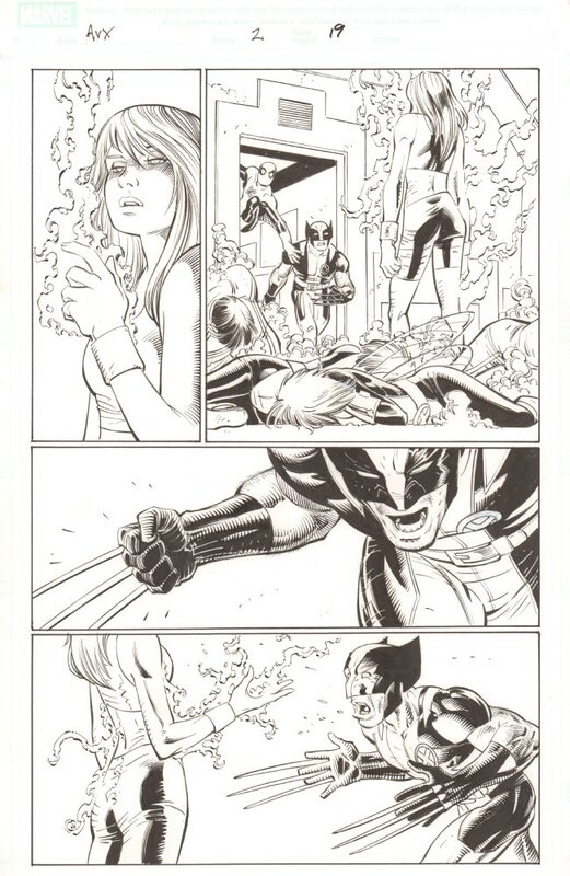 John Romita Jr., Avengers vs X-men, issue 2, page 19 - Planche originale