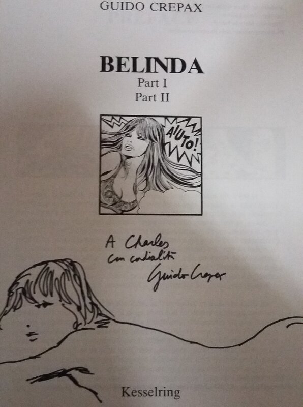 Belinda par Guido Crepax - Dédicace