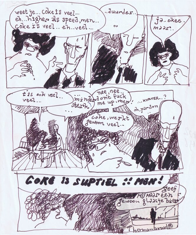 Herman Brood, Otto - Coke is subtiel - Comic Strip
