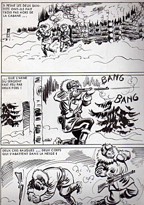 Maxime Roubinet, Sam Boyd, la longue poursuite, pl 41. Ajax n°36, novembre 1967, SFPI - Planche originale