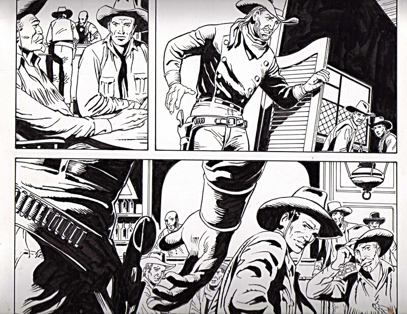 Luciano Bernasconi, Tex Willer - Planche mystère - Comic Strip Luciano Bernasconi, Tex Willer - Planche mystère - Comic Strip