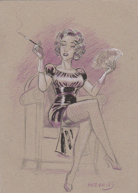 Arnaud Poitevin - Pin-up - Original Illustration Arnaud Poitevin - Pin-up - Original Illustration