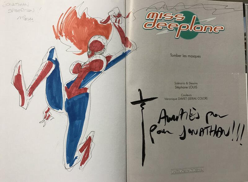 Louis, Spiderwoman sur Miss Deeplane - Sketch